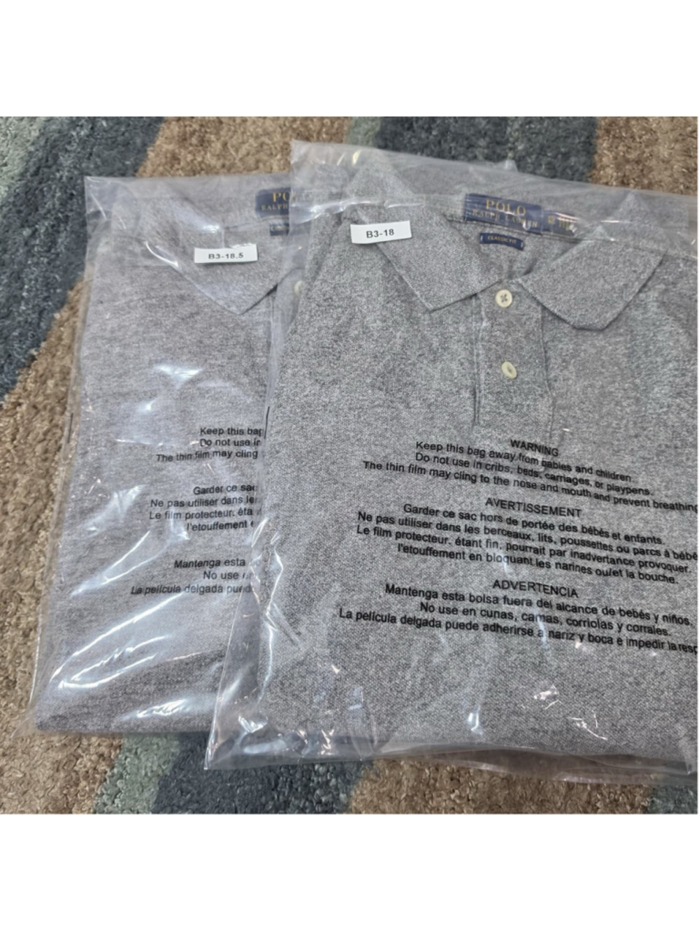 Polo Ralph Lauren Polo Shirts Mens XL Gray Lot 2 Classic Slim Fit Cotton - Picture 9 of 9